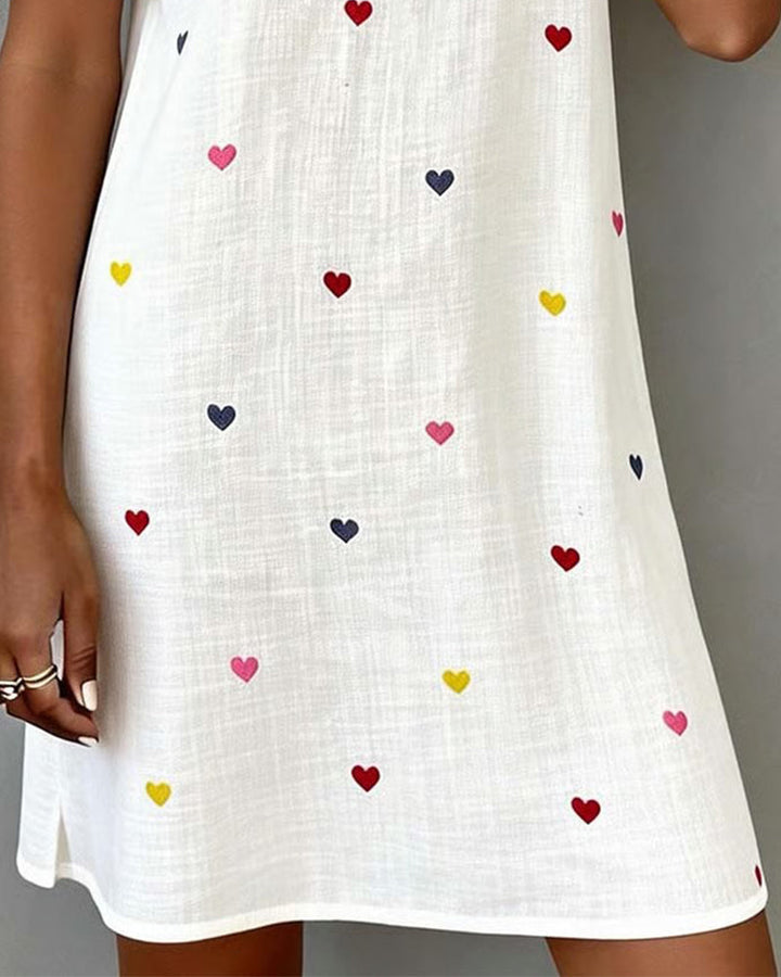Éloïse™ | Robe Élégante Cœurs à Col V