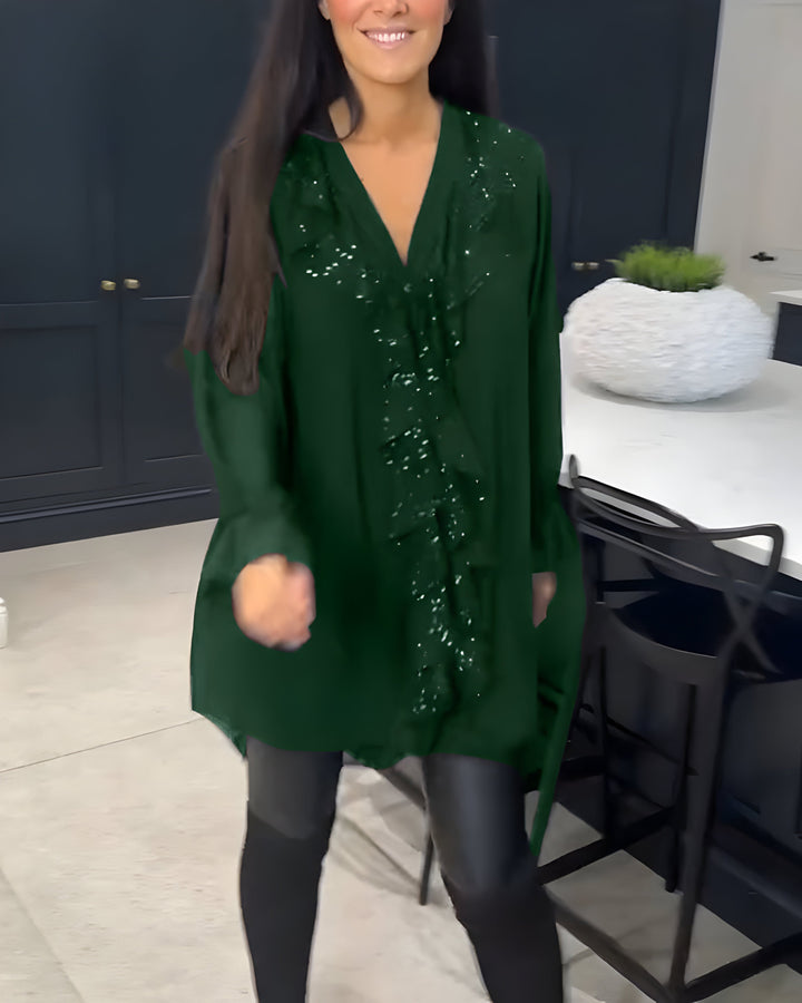 Sylvaine™ | Blouse Élégante avec Volants