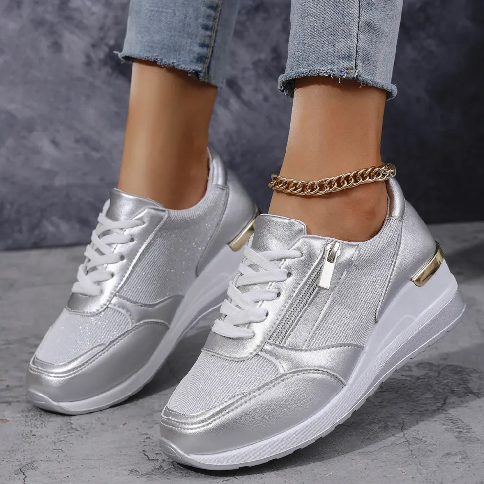Olivia™ | Nouvelles baskets ergonomiques à lacets et fermeture éclair latérale pour femmes
