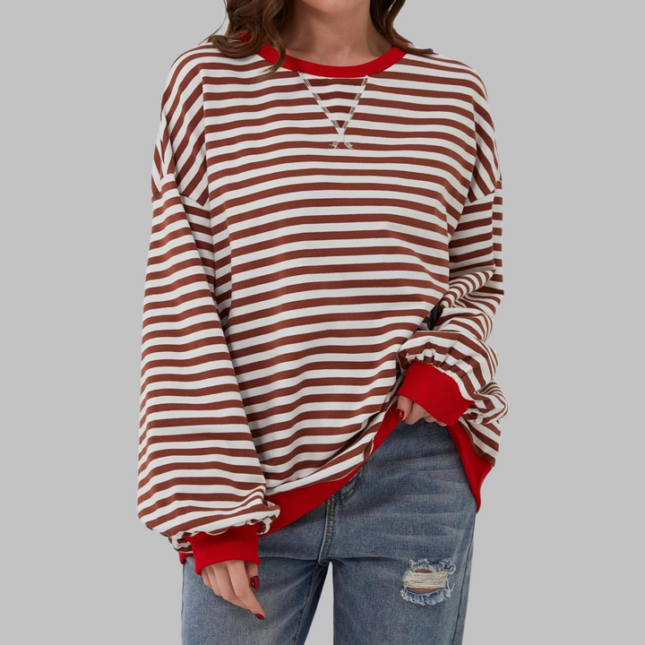 LUKA | T-shirt manches longues à rayures tendance