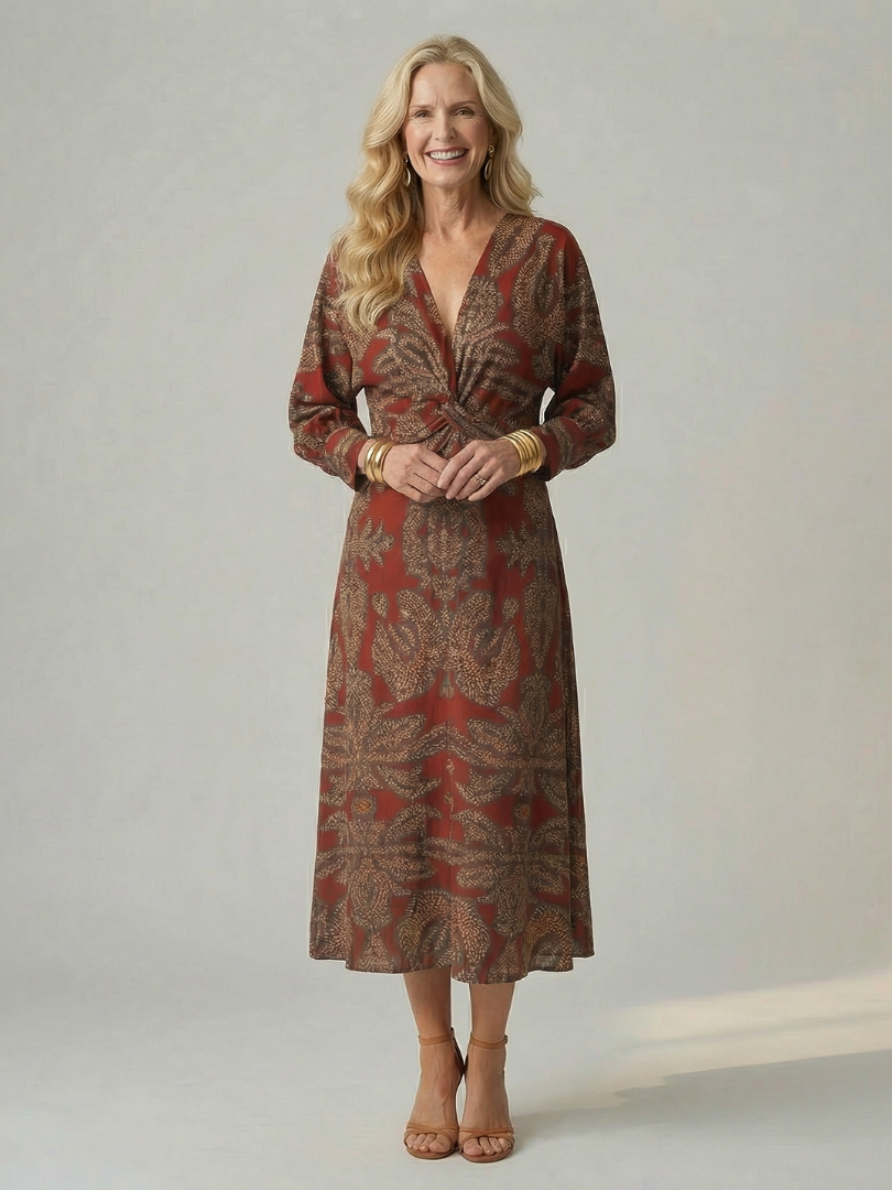 Anne | Robe Midi Croisée