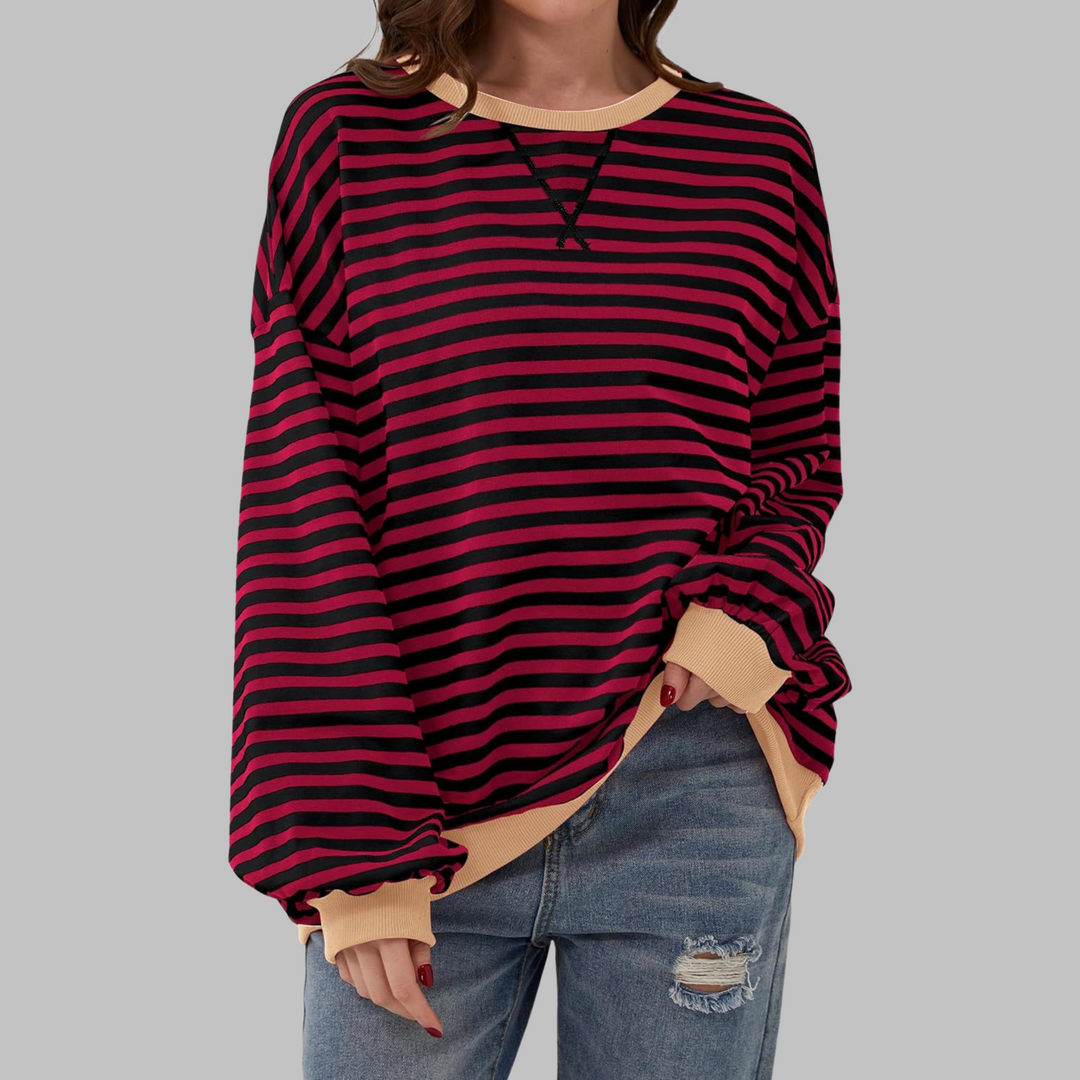 LUKA | T-shirt manches longues à rayures tendance