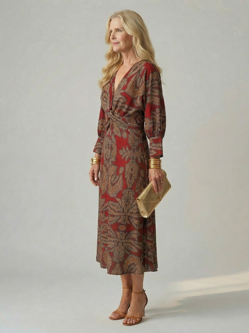 Anne | Robe Midi Croisée