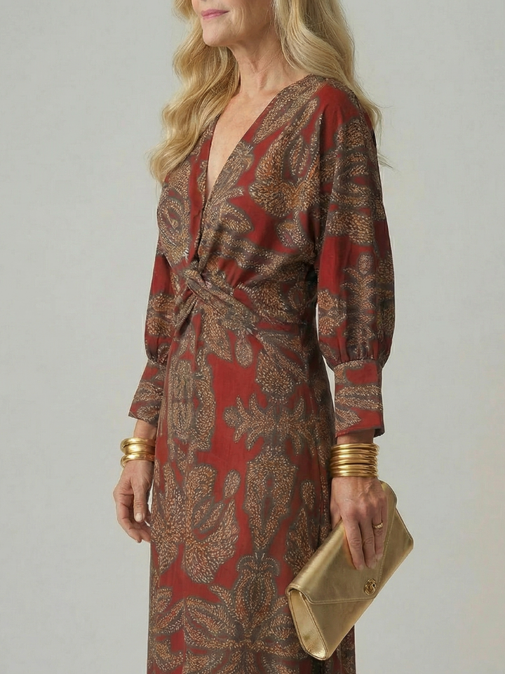 Anne | Robe Midi Croisée