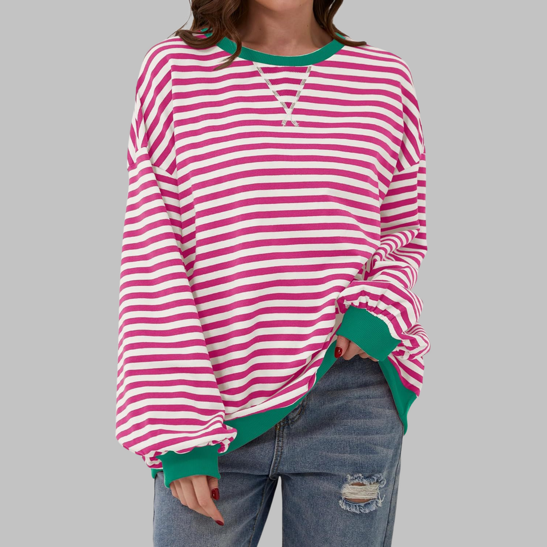 LUKA | T-shirt manches longues à rayures tendance