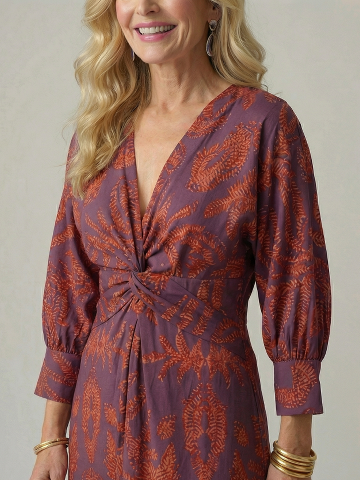 Anne | Robe Midi Croisée