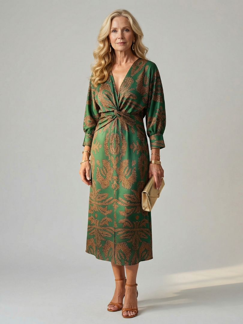 Anne | Robe Midi Croisée