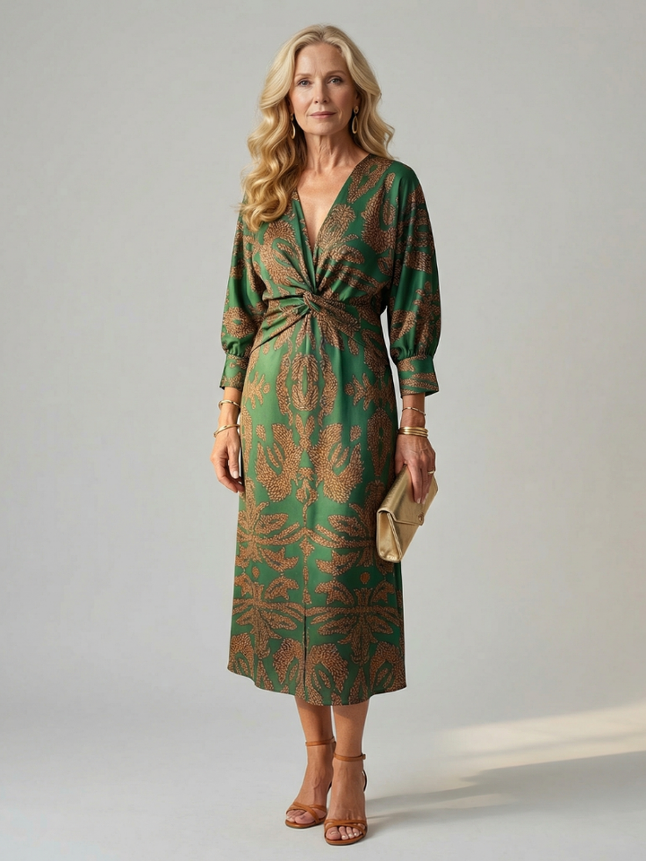 Anne | Robe Midi Croisée