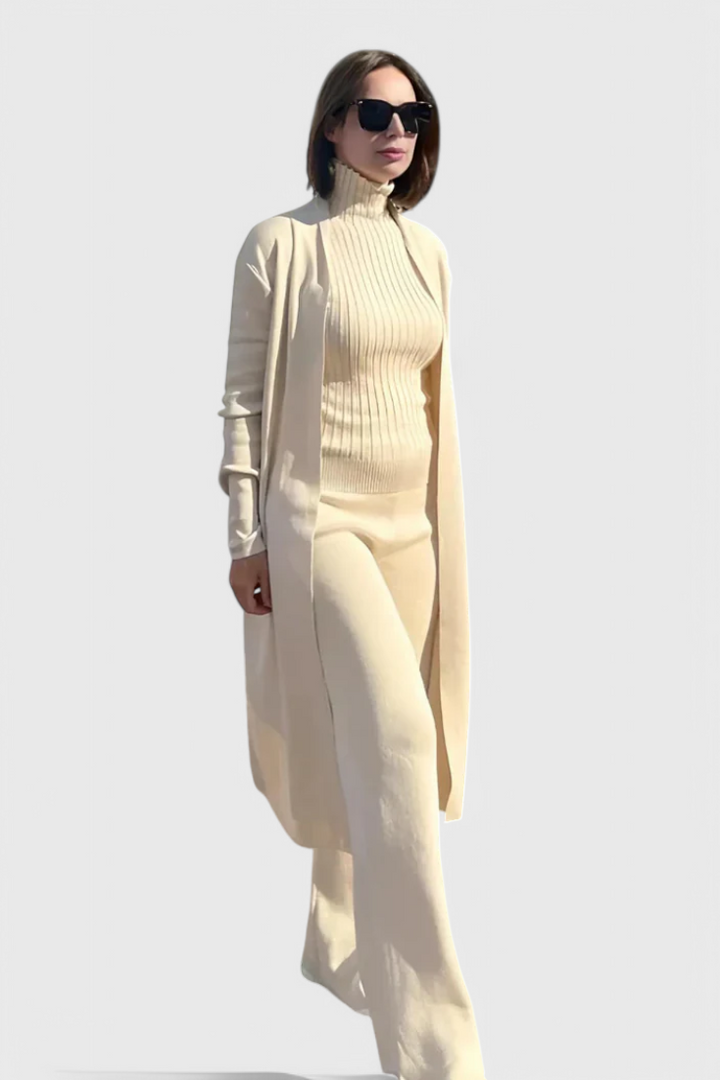 Mahalia Ensemble 3 Pièces en Tricot Doux à Coupe Élégante