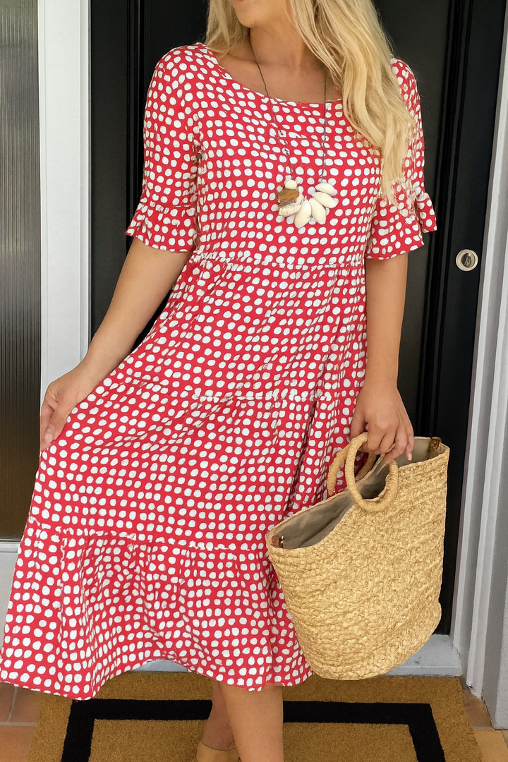 Zara | Robe Midi à Manches Courtes