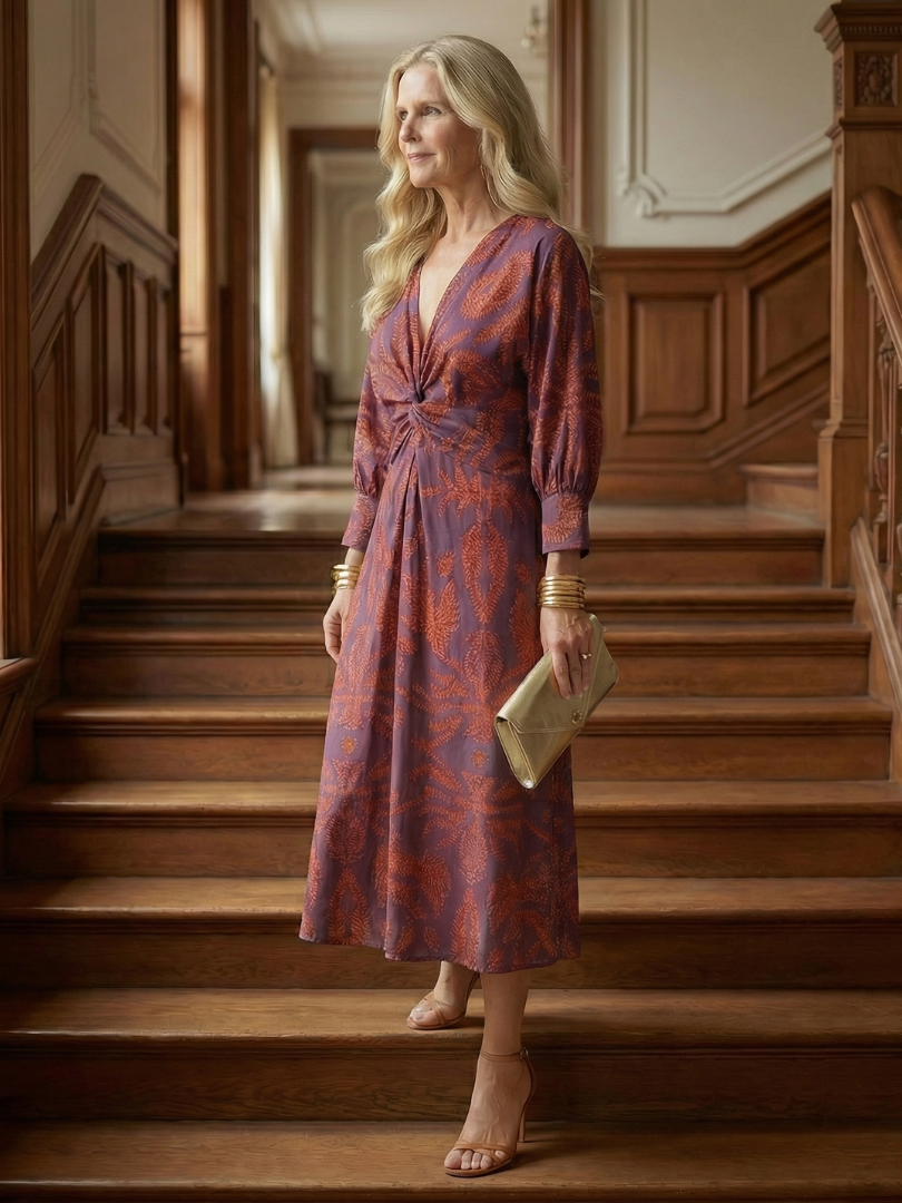 Anne | Robe Midi Croisée