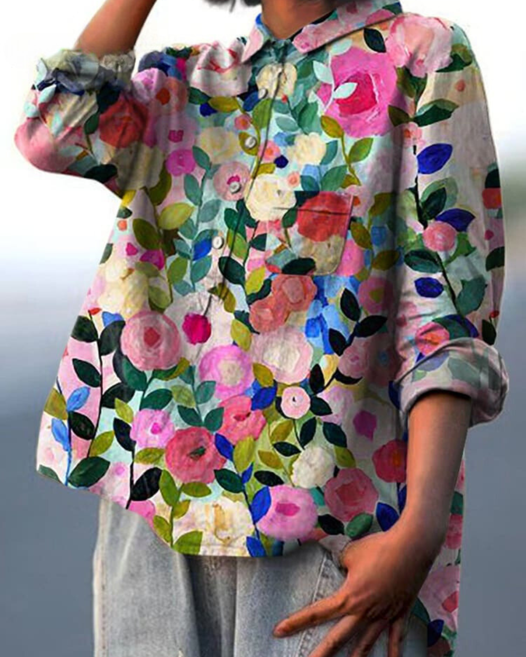 Claire™ | Blouse chic à fleurs