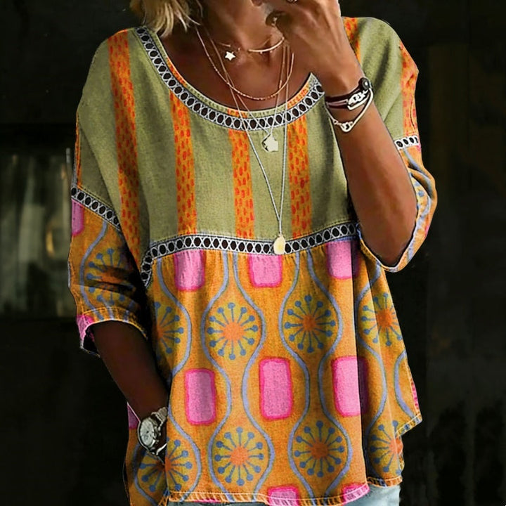 LÉANA | Blouse Bohème Colorée
