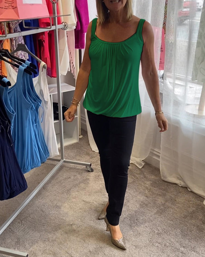 Estelle™ | Top en coton plissé