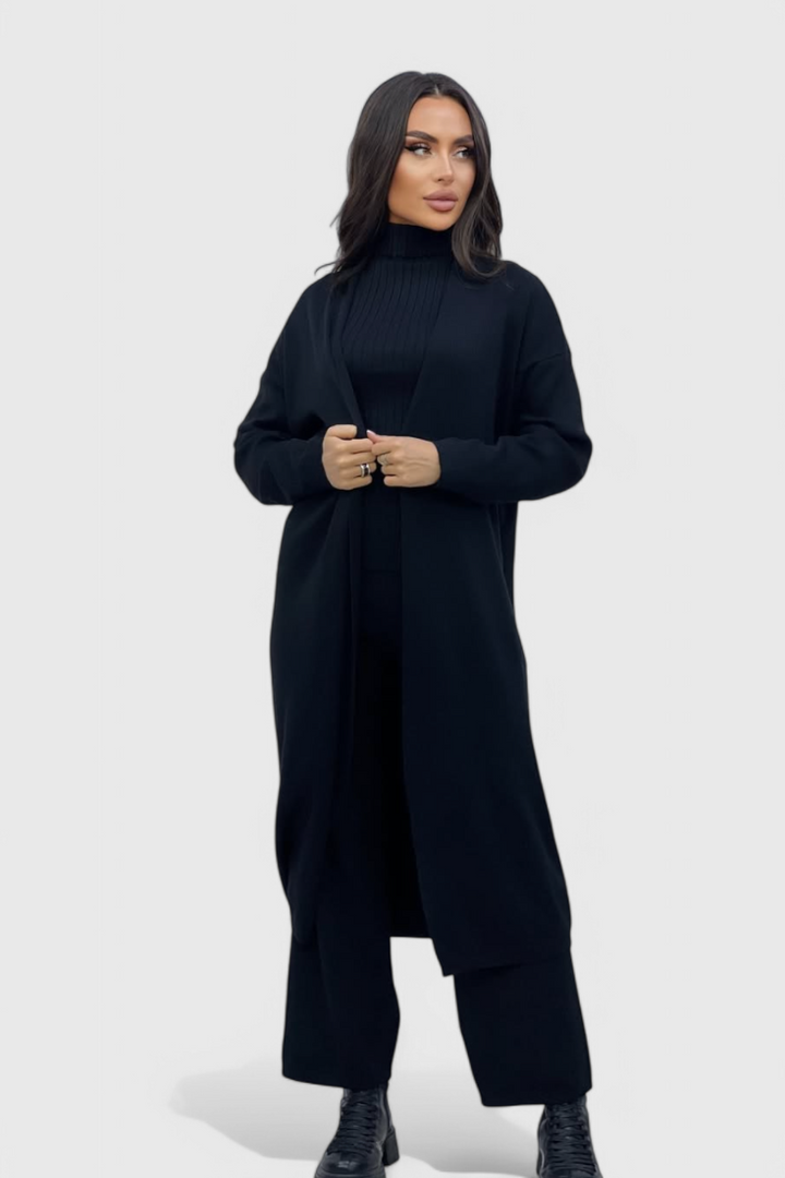 Mahalia Ensemble 3 Pièces en Tricot Doux à Coupe Élégante