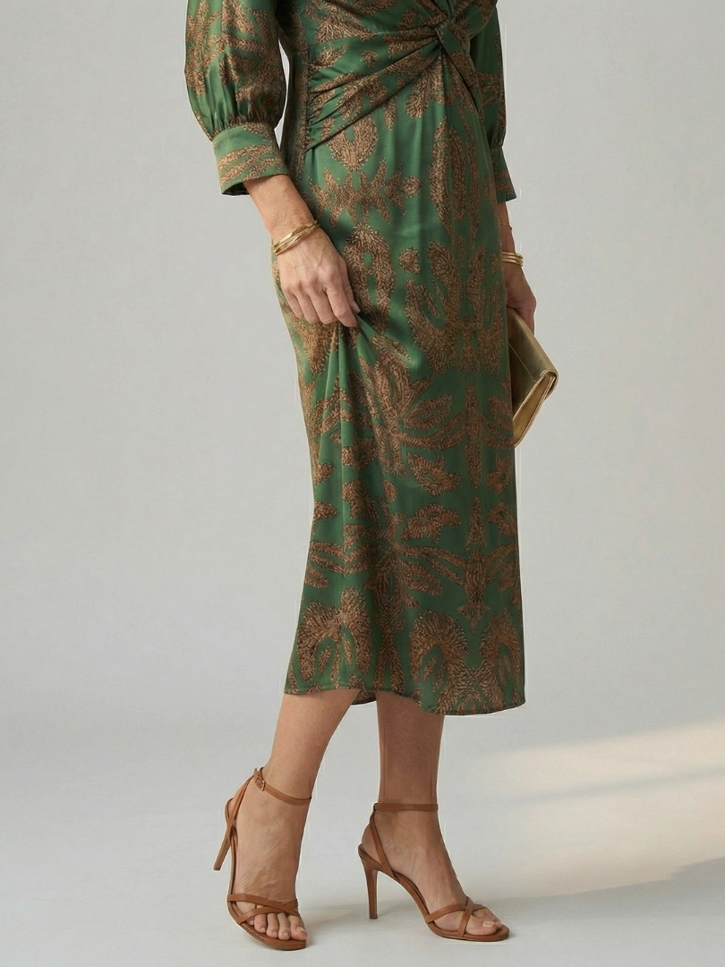 Anne | Robe Midi Croisée