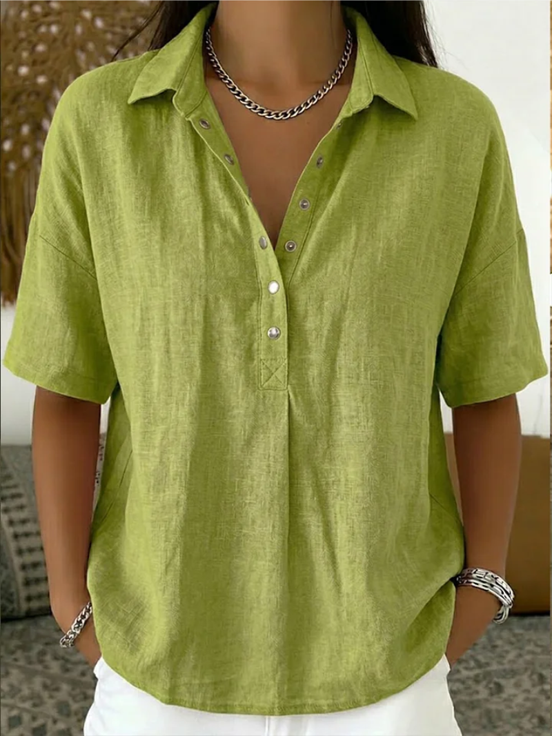 Hélène | Blouse Fluide à Col