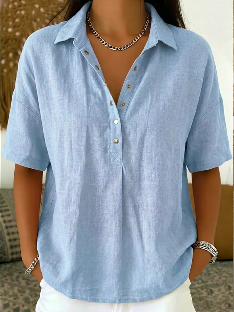 Hélène | Blouse Fluide à Col
