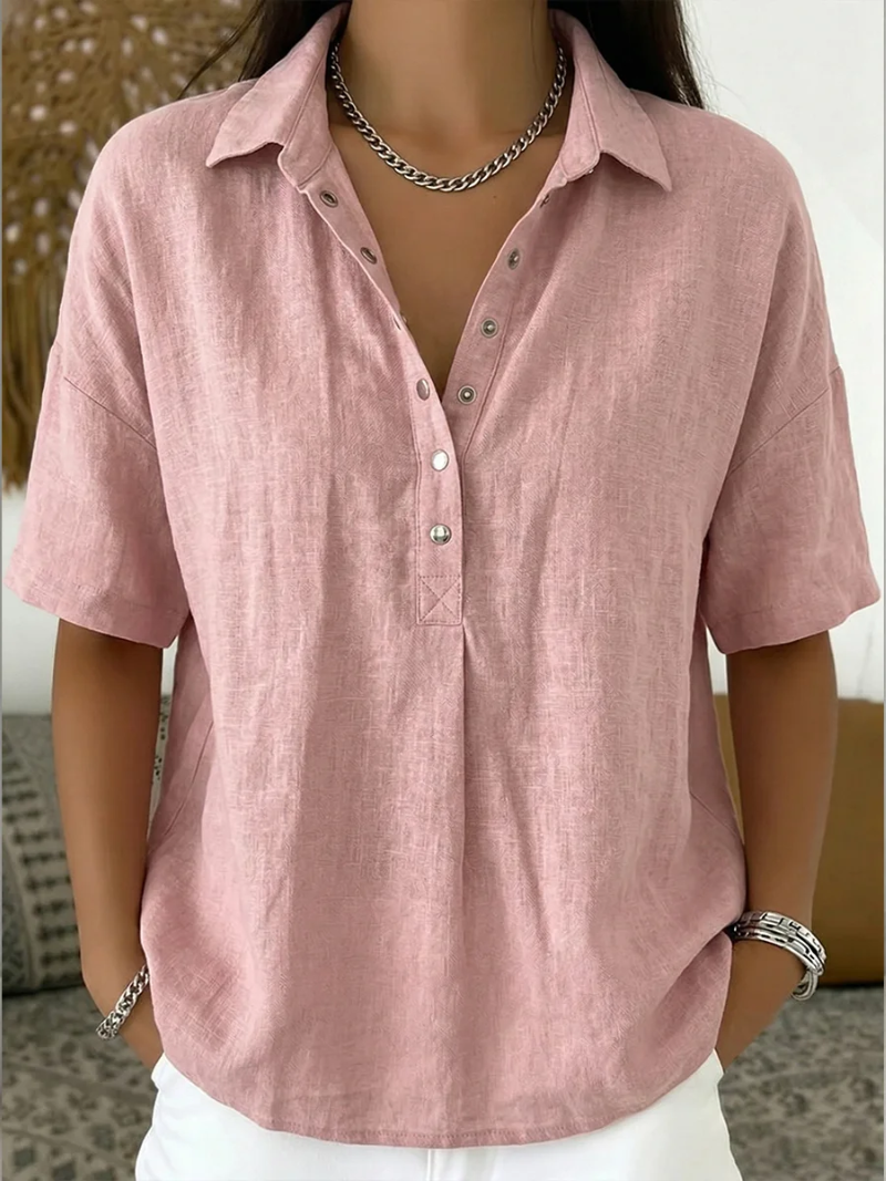 Hélène | Blouse Fluide à Col