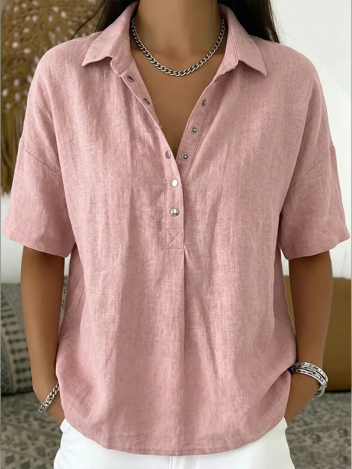 Hélène | Blouse Fluide à Col