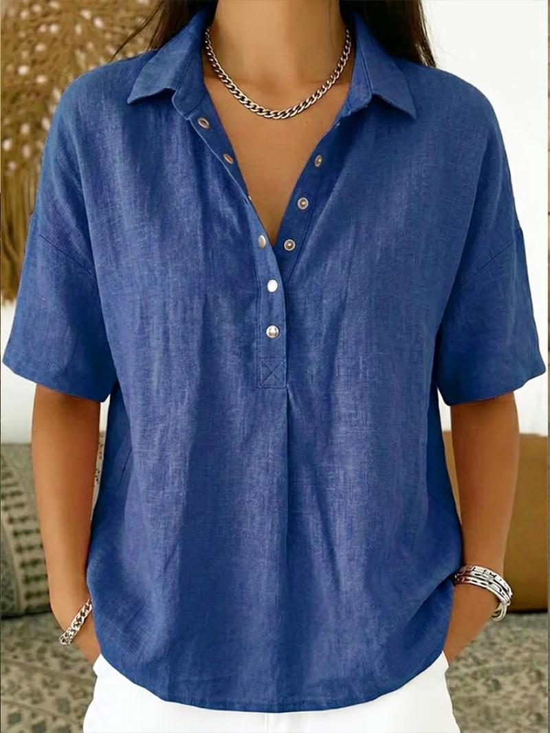 Hélène | Blouse Fluide à Col