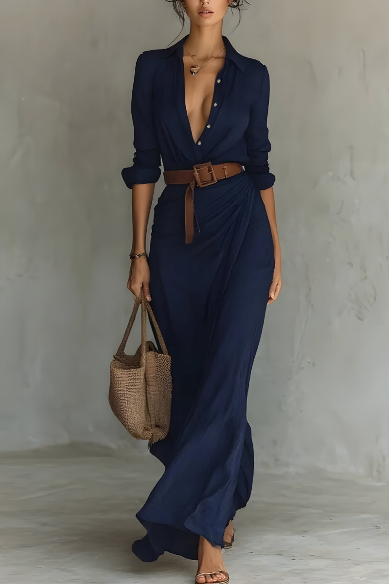 Julie | Robe portefeuille avec ceinture à la taille