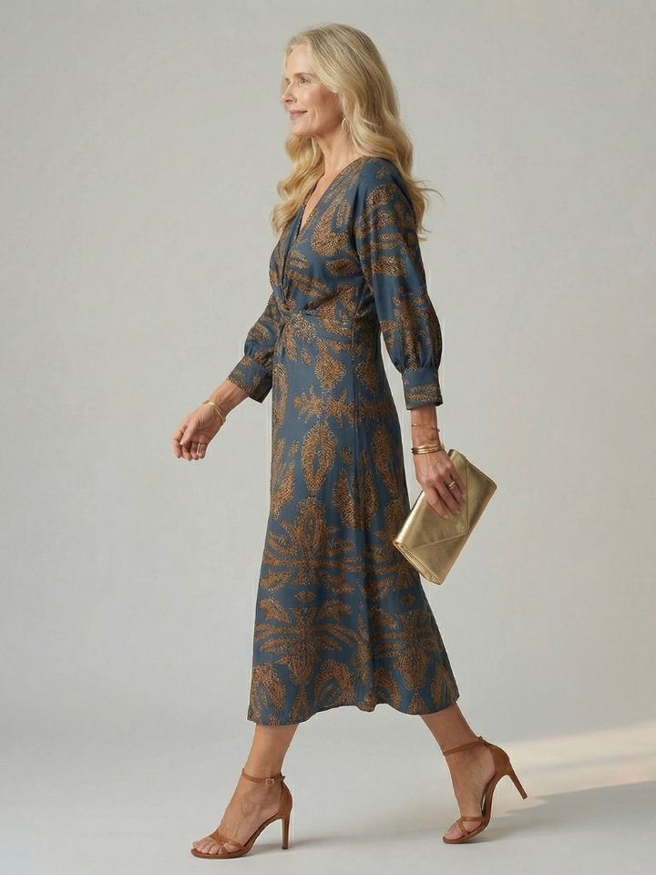 Anne | Robe Midi Croisée