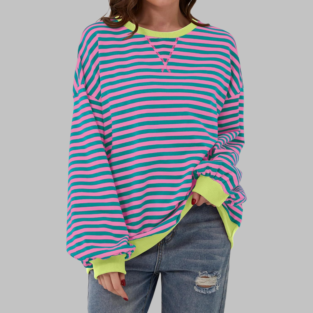 LUKA | T-shirt manches longues à rayures tendance