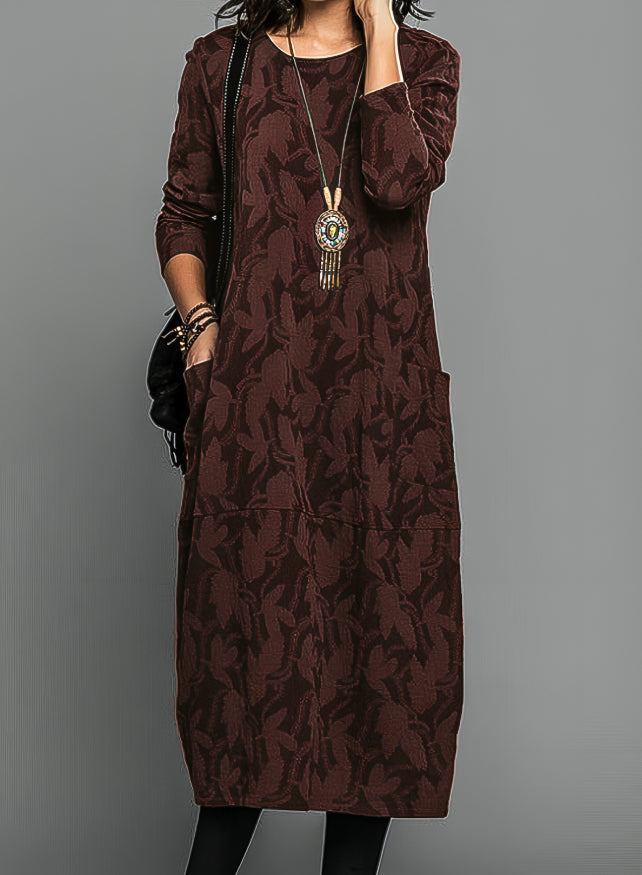 Cassie | Robe d'hiver décontractée à col rond