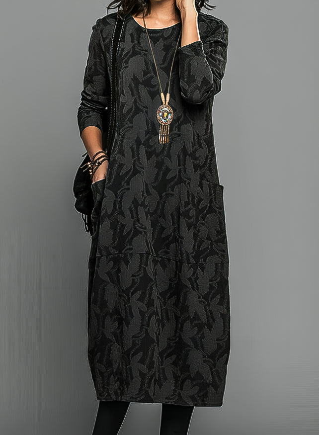 Cassie | Robe d'hiver décontractée à col rond