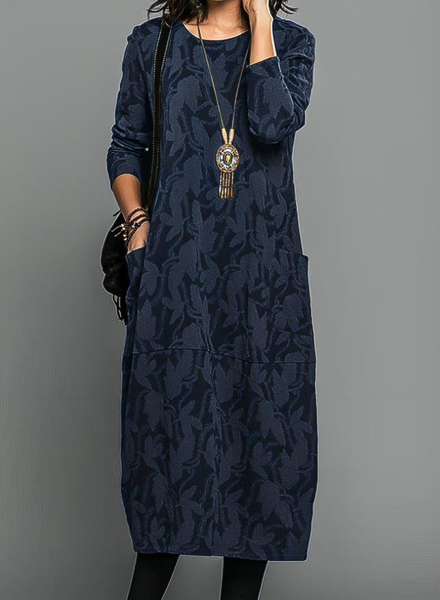 Cassie | Robe d'hiver décontractée à col rond