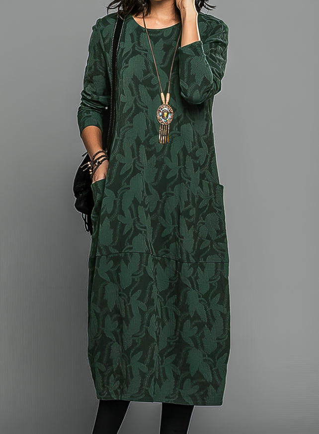 Cassie | Robe d'hiver décontractée à col rond
