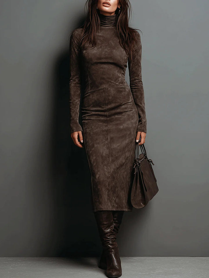 Lorena ║ Robe midi longue marron