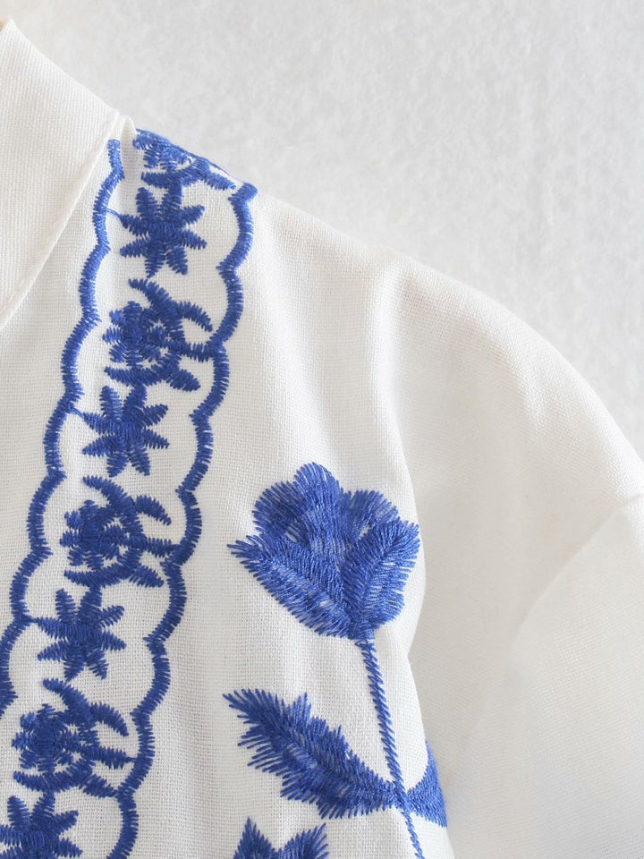 Hélène | Blouse brodée à l'esprit bohème