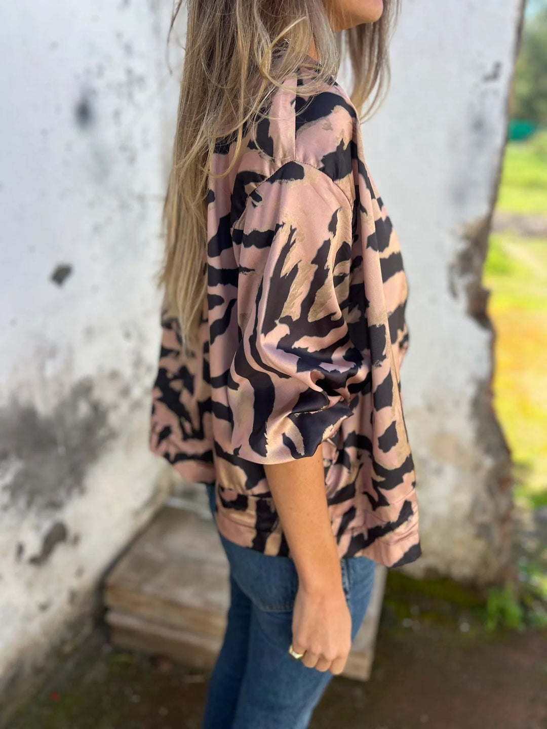 Réva | Bomber tendance à imprimé zèbre