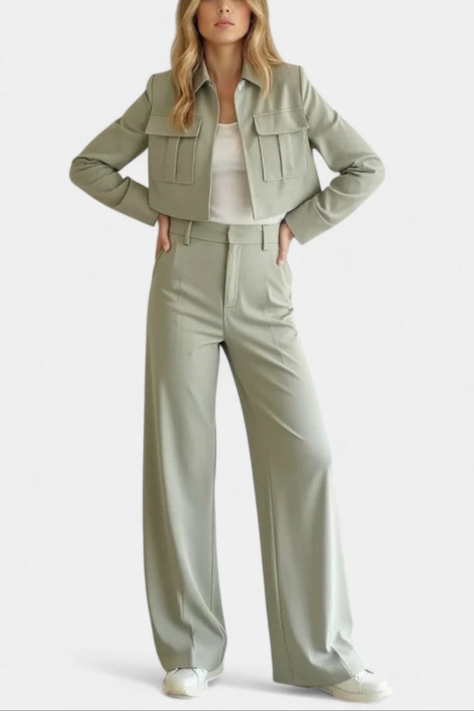 Inga Ensemble Minimaliste à Touche Luxe Décontracté