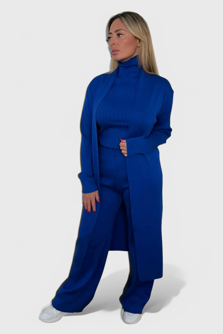 Mahalia Ensemble 3 Pièces en Tricot Doux à Coupe Élégante