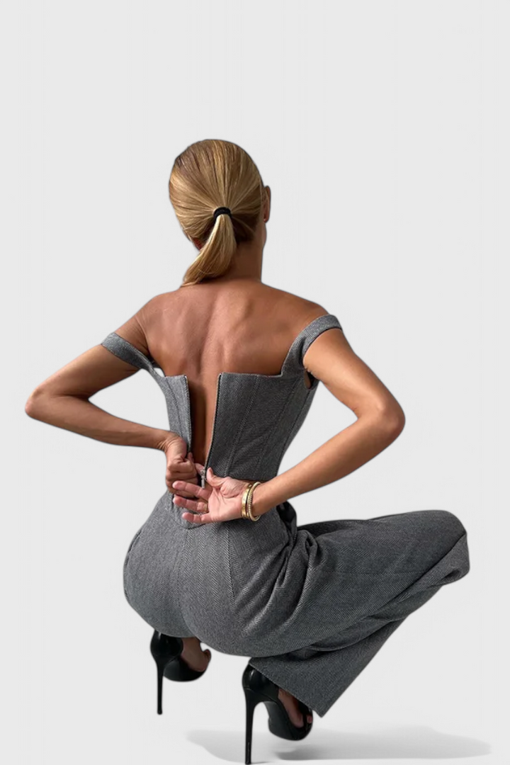Evena Ensemble Tailleur 3 Pièces avec Corset Structuré