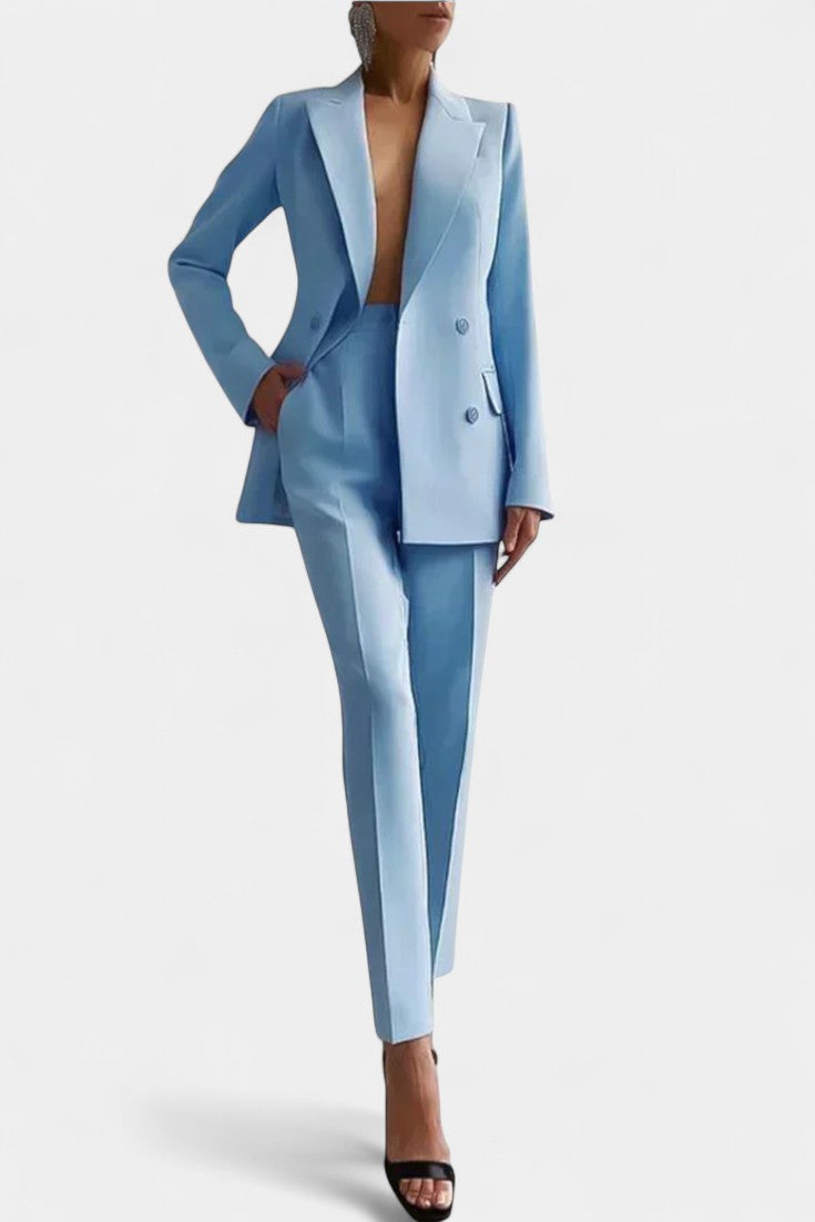 Jolene Blazer Structuré & Pantalon Large Élégant