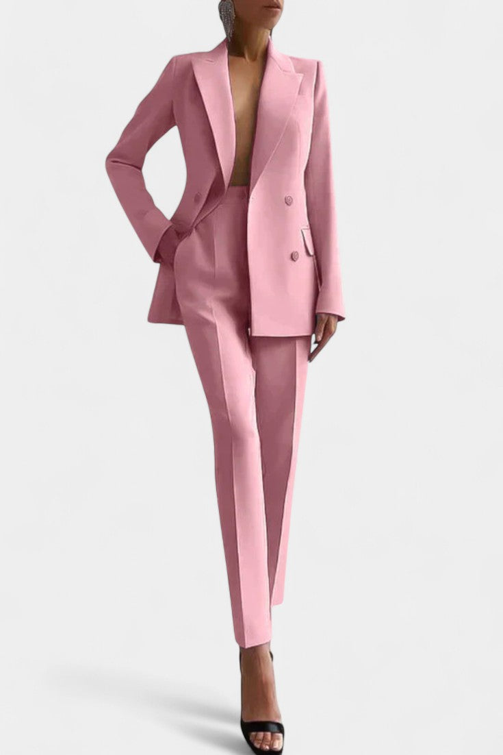 Jolene Blazer Structuré & Pantalon Large Élégant
