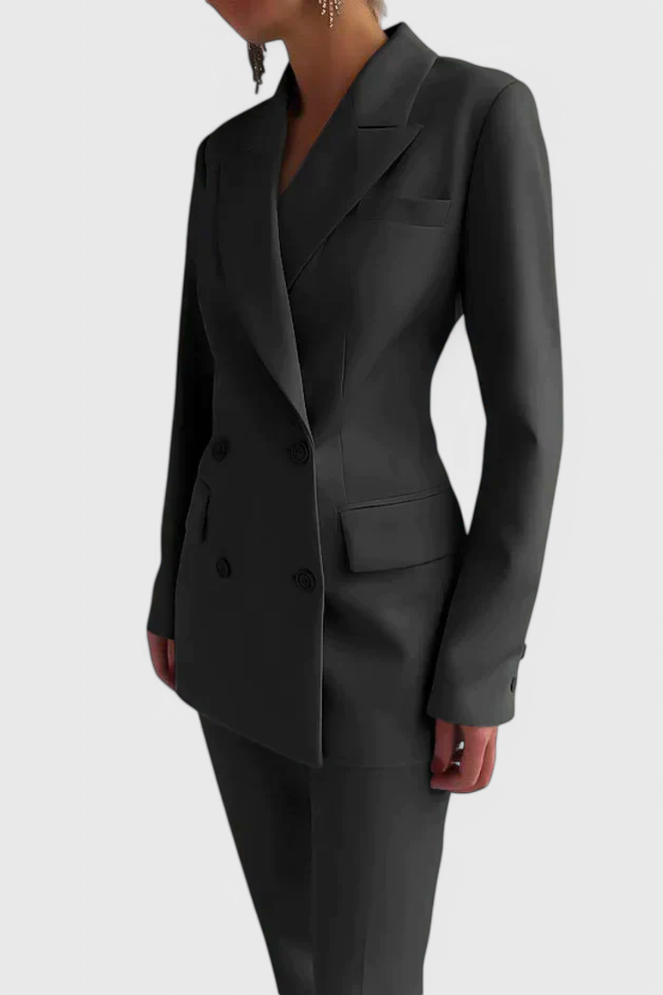 Jolene Blazer Structuré & Pantalon Large Élégant