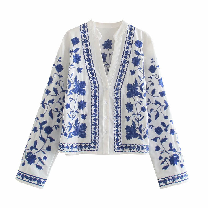 Hélène | Blouse brodée à l'esprit bohème