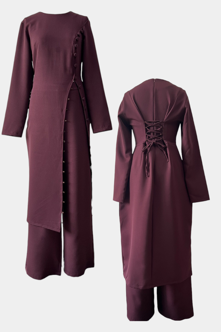 Melissa Ensemble Décontracté Boutonné en Tissu Léger