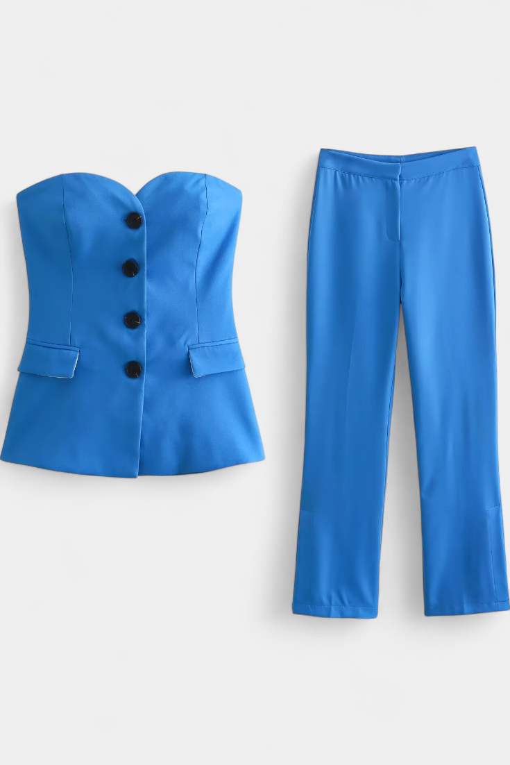 Paesha Ensemble Minimaliste Sans Manches à Pantalon Large