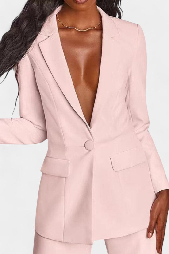 Marnie Ensemble Blazer Structuré et Pantalon Taille Haute