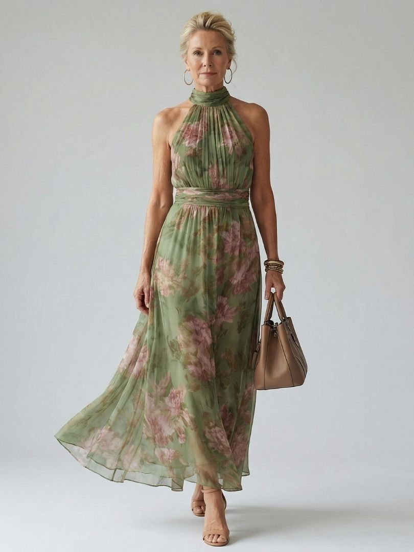 Mireille | Robe Midi Halter