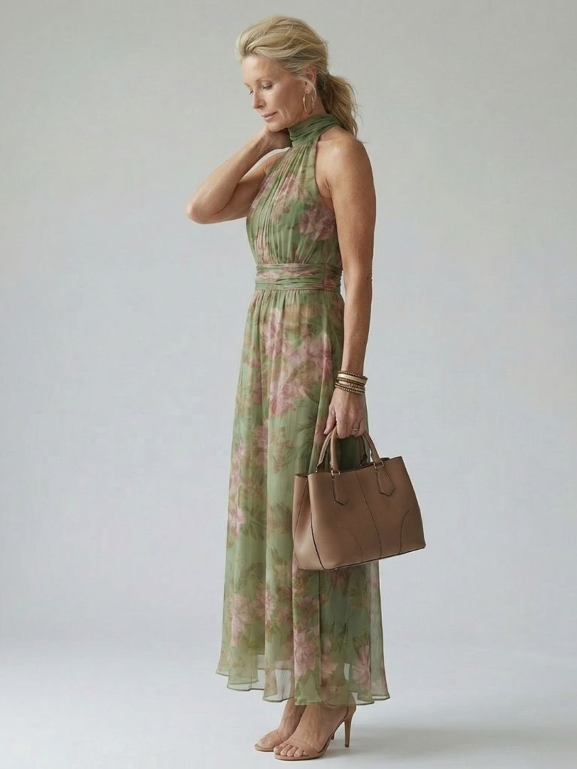 Mireille | Robe Midi Halter