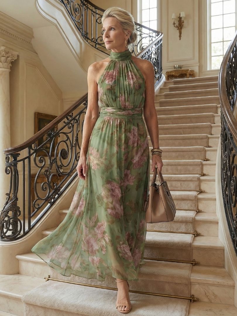 Mireille | Robe Midi Halter