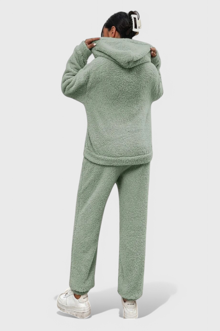 Billie Ensemble Deux Pièces en Teddy Doux et Chaleureux