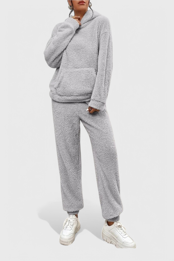Billie Ensemble Deux Pièces en Teddy Doux et Chaleureux